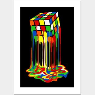 Melting Rubiks Cube Posters and Art